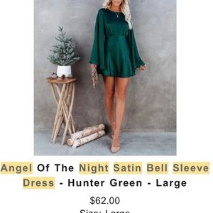 VICI NEW WITH TAGS: satin bell sleeved dress